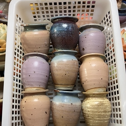 紫砂花盆717微瑕品口径3.5左右