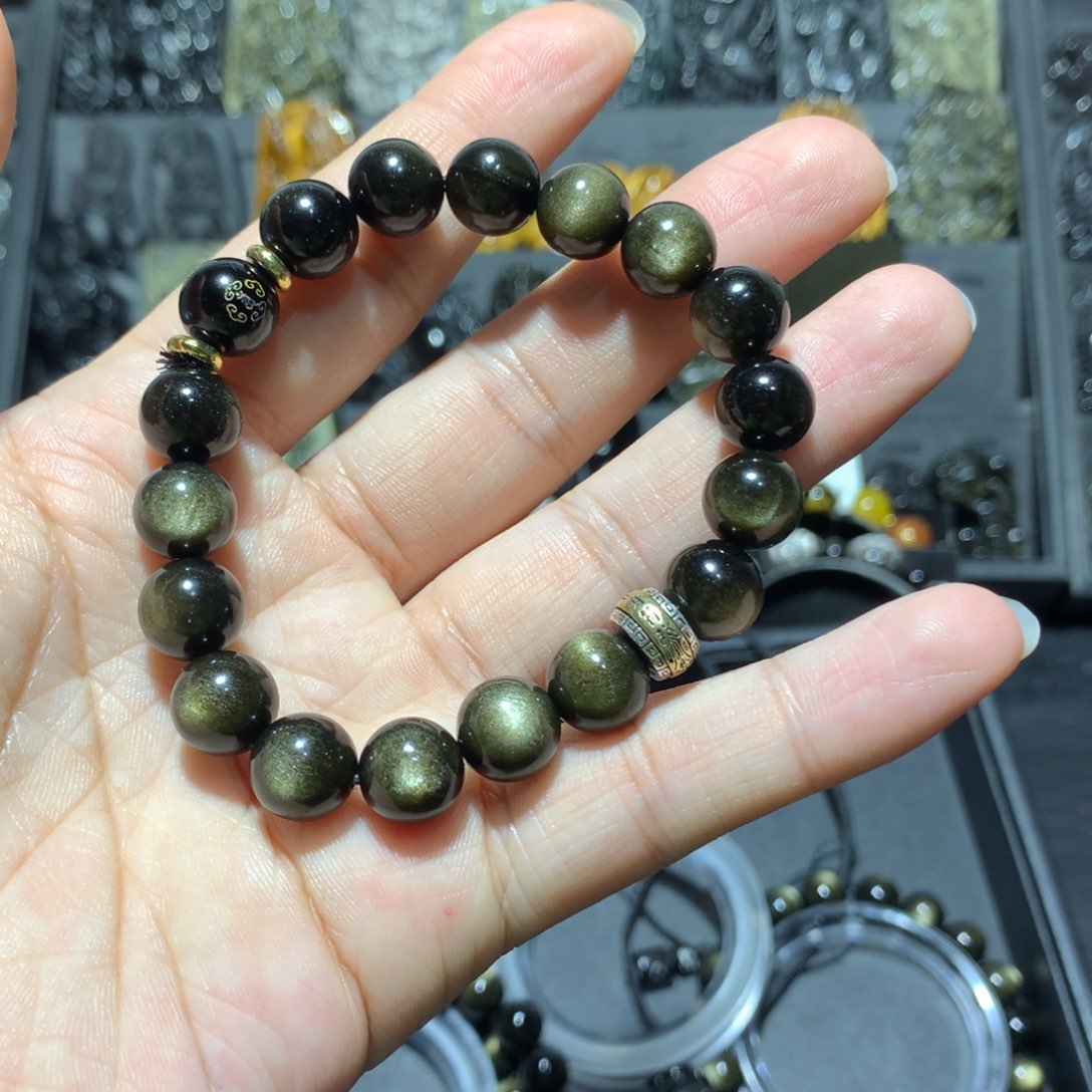 黑曜岩手链未镶嵌王*