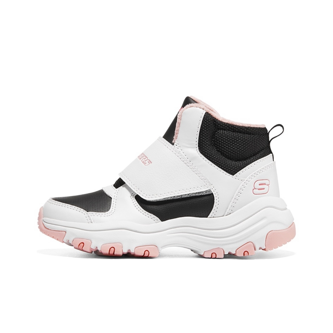 Skechers斯凯奇 I-Conik回弹透气儿童休闲鞋黑白粉青少年