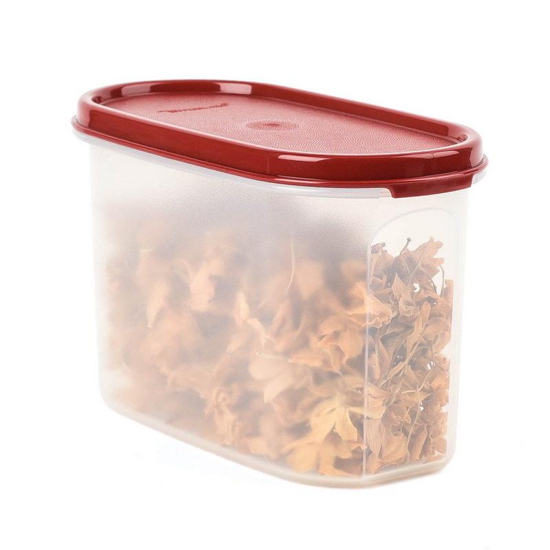 特百惠 1.1LMM椭圆2号干货储藏保鲜盒 塑料防潮收纳盒密封零食盒