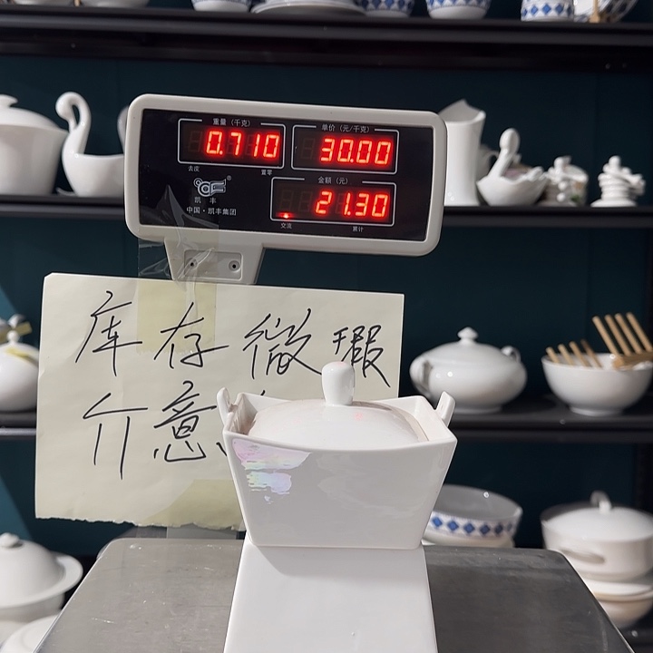 搪瓷氛围感骨质瓷炖盅
