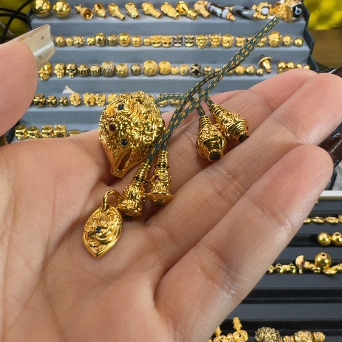 足银玻璃三通弟子珠