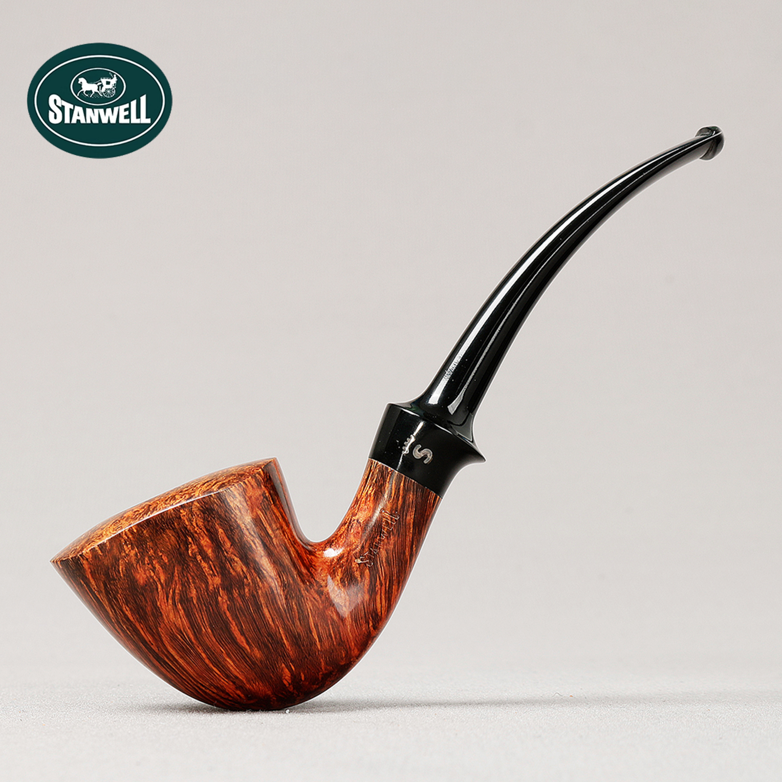 丹麦史丹威20年前全新老斗 光面自由式 大师手工 石楠木烟斗