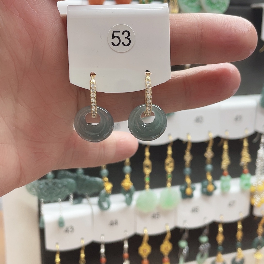 魅***影翡翠未镶嵌耳饰翡翠未镶嵌耳饰53
