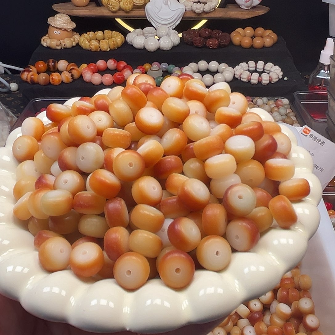 菩提根/象牙果手串110颗12尺寸炭烧药片