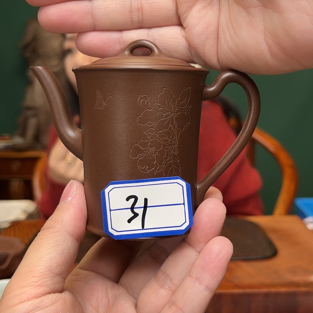 紫砂茶壶紫泥全手