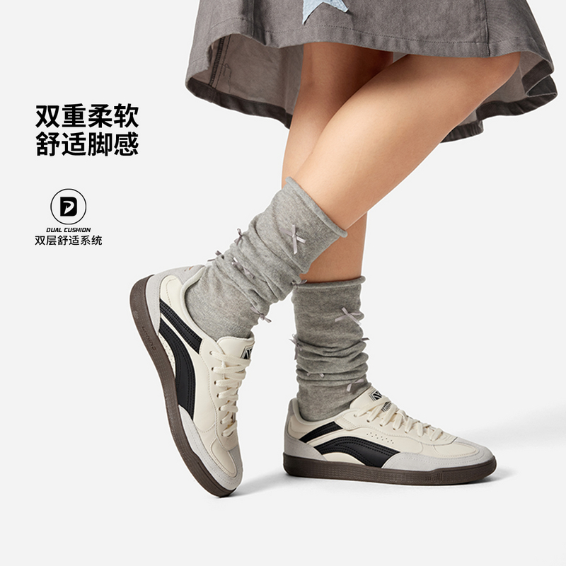 【2025新品】李宁和光板鞋薄底女鞋百搭通勤舒适软弹运动鞋AGCV386