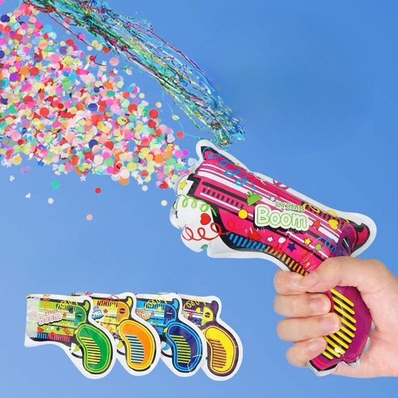 新款自动充气礼花枪(一包5个)Z1428