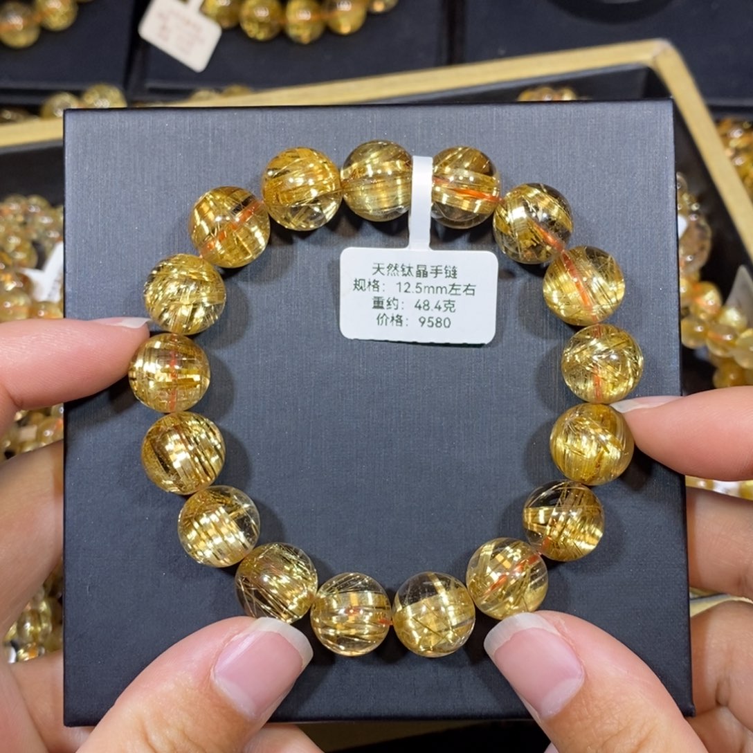 水晶手链未镶嵌涛手链12.5mm 瑾