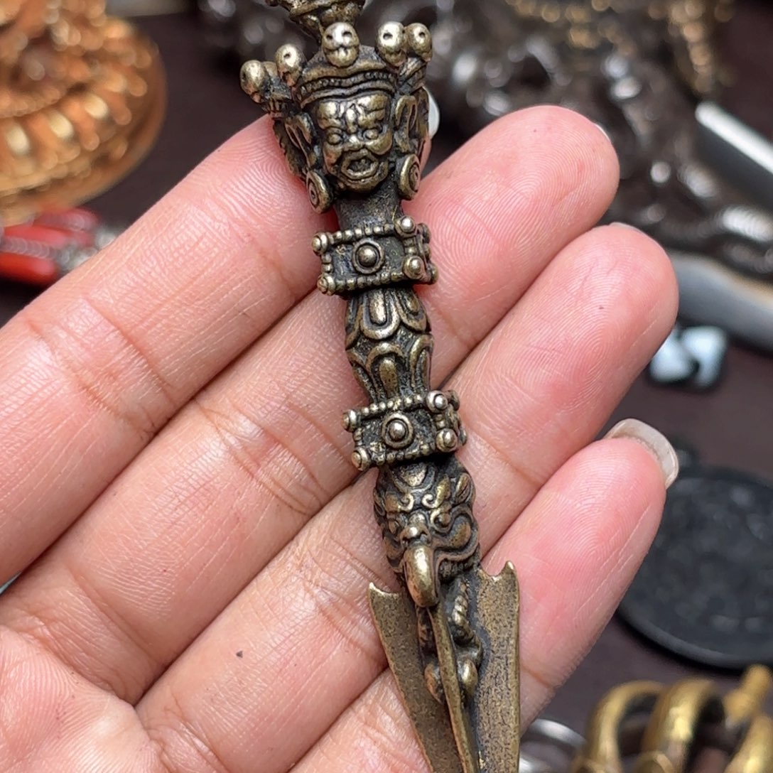 铜星月菩提吊坠项链