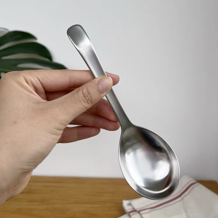 VE18-10不锈钢短弯柄大头喝汤勺短柄勺