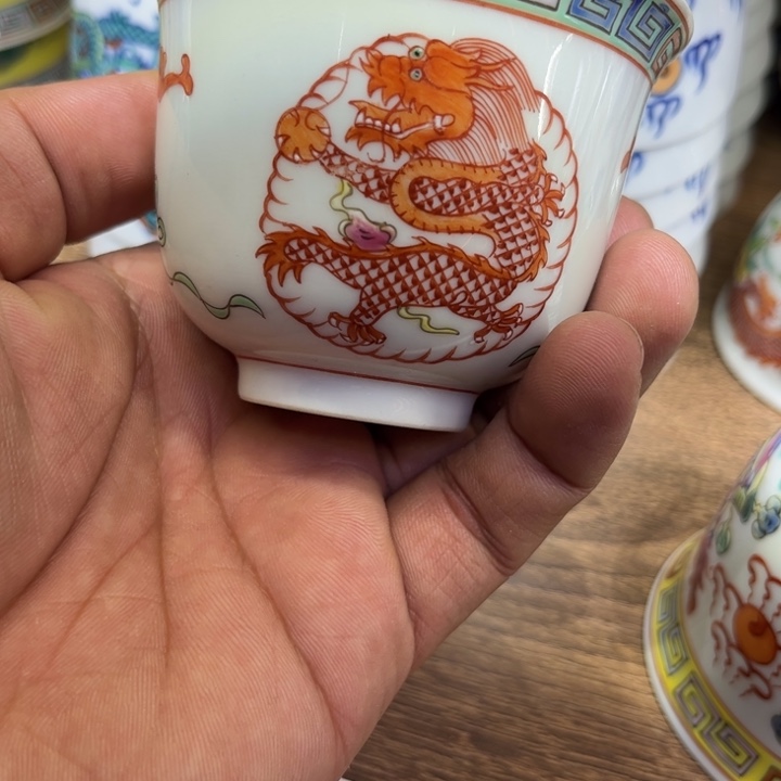 纯手绘精品盖碗杯