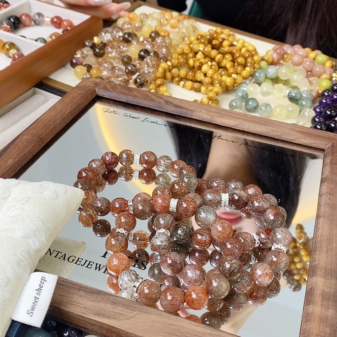 银S925镶嵌烟晶手链一会