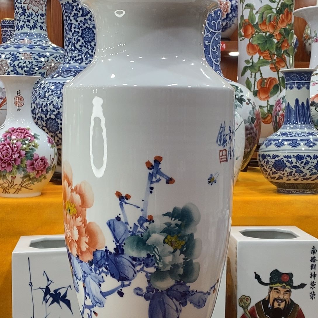 摆件用****9景德镇陶瓷冬瓜瓶