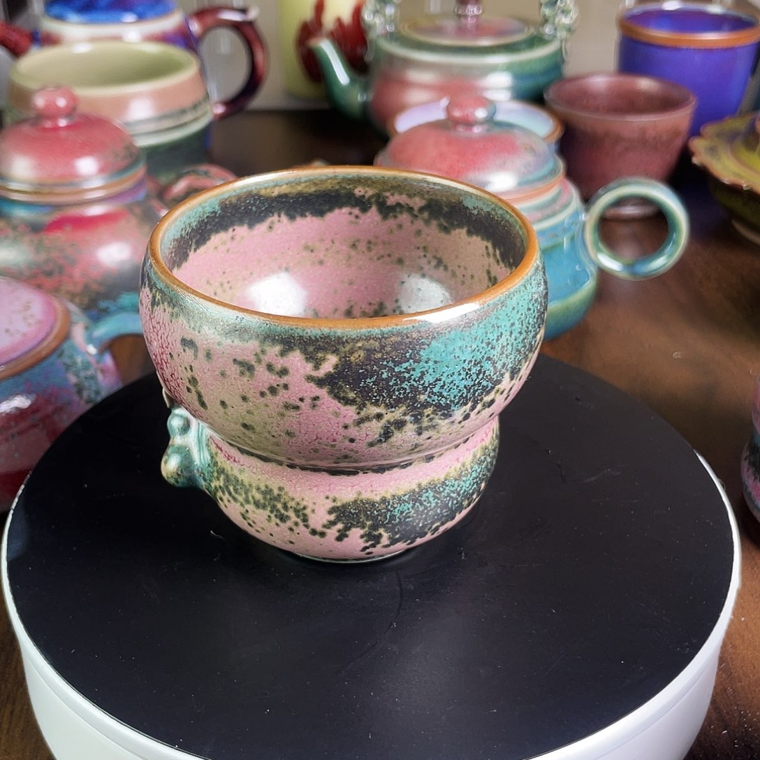 腊***粥陶摆件郭老师的精品艺术