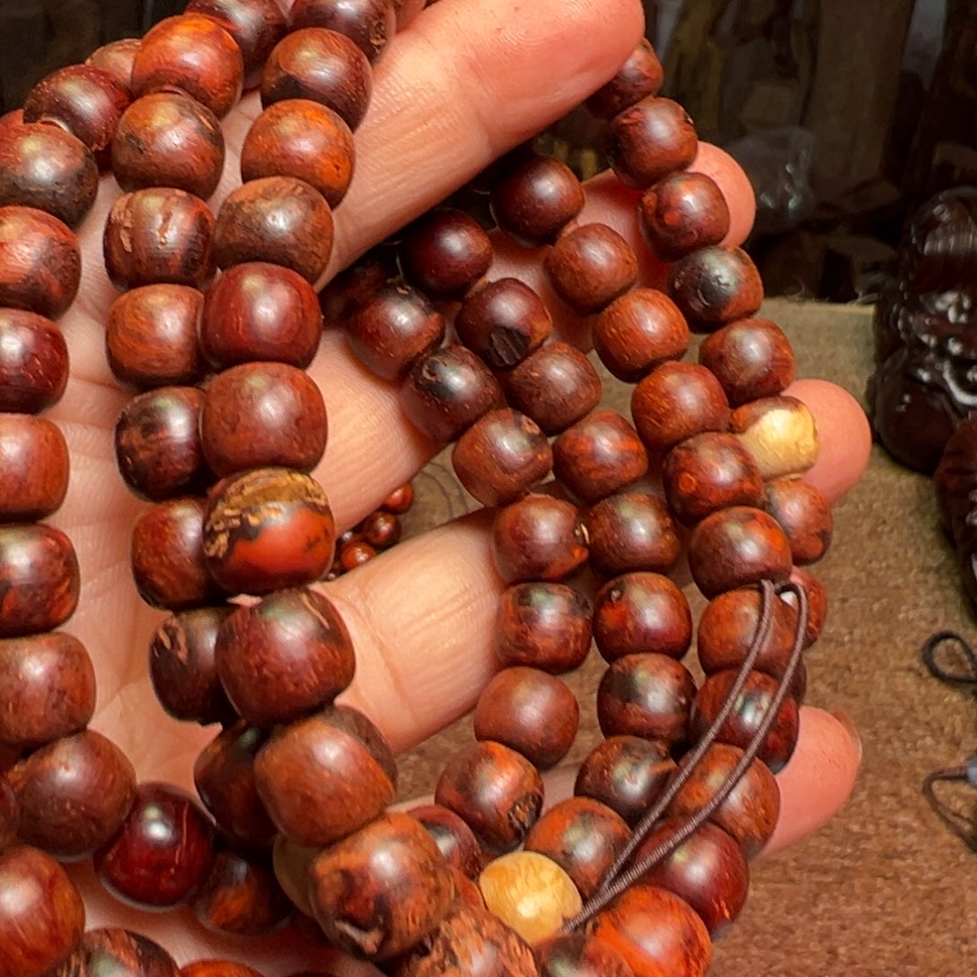 檀香紫檀（小叶紫檀）把件8.9老型珠