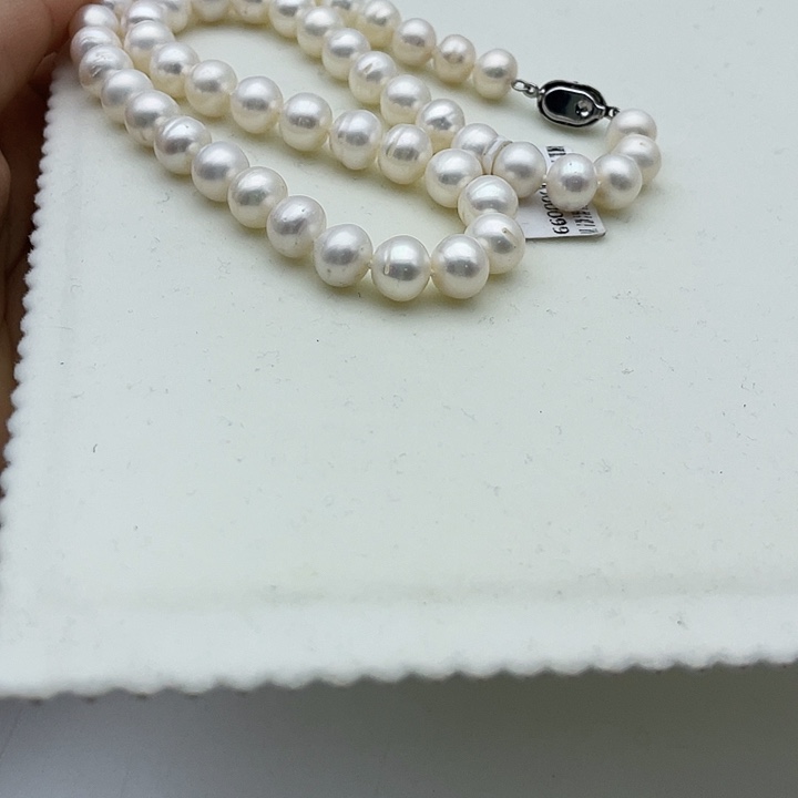 淡水珍珠未镶嵌颈饰卡9➕极光白炫彩
