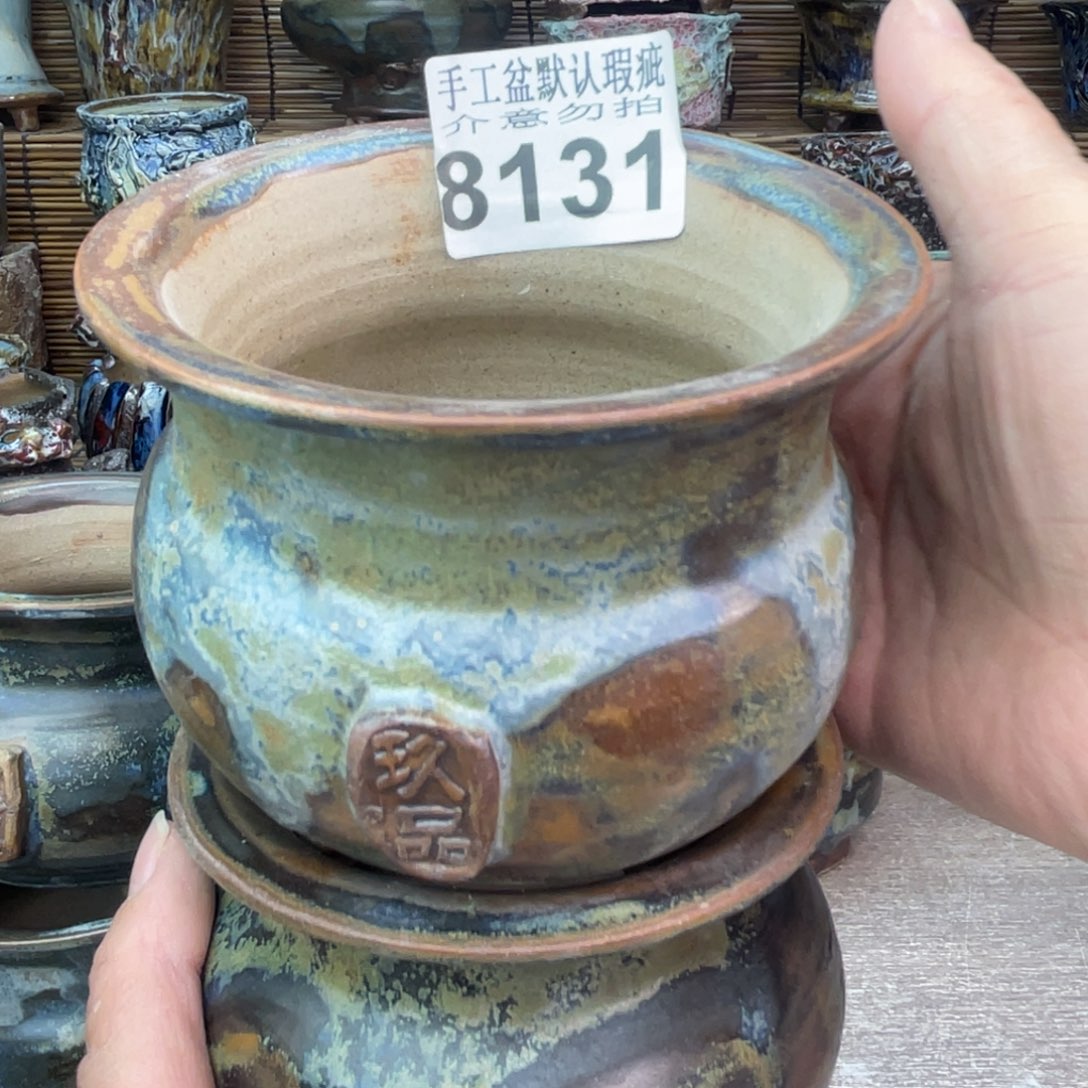 手工花盆默认瑕疵完美者勿拍