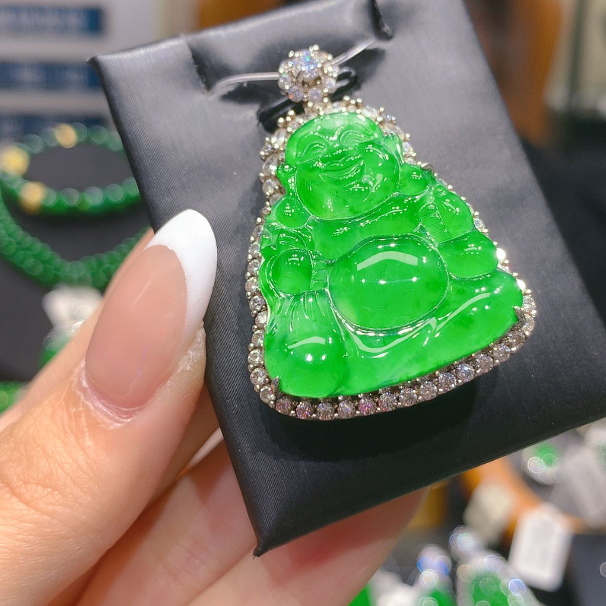 【闪购商品】翡翠银S925镶嵌颈饰4柒姐