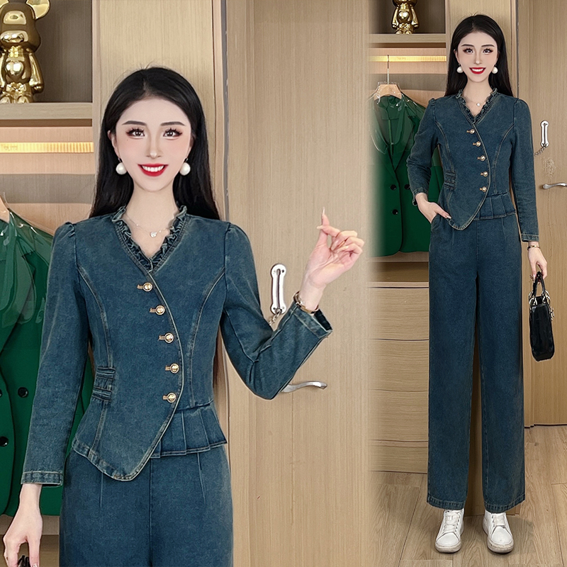 牛仔一整套穿搭女2025春新款爆款时尚洋气时髦高级感套装DY270