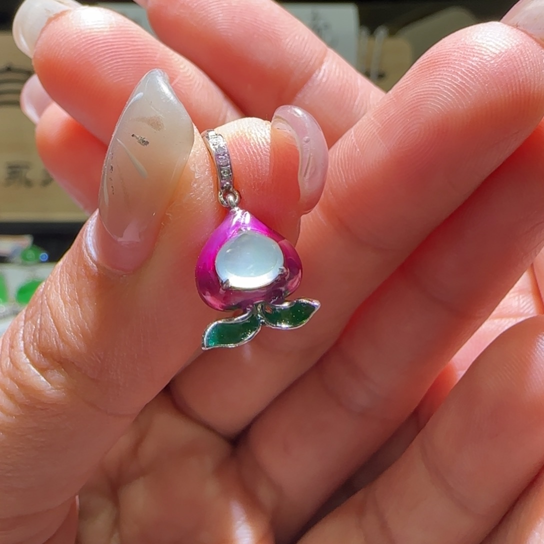 【闪购商品】翡翠颈饰18K金镶嵌缅甸