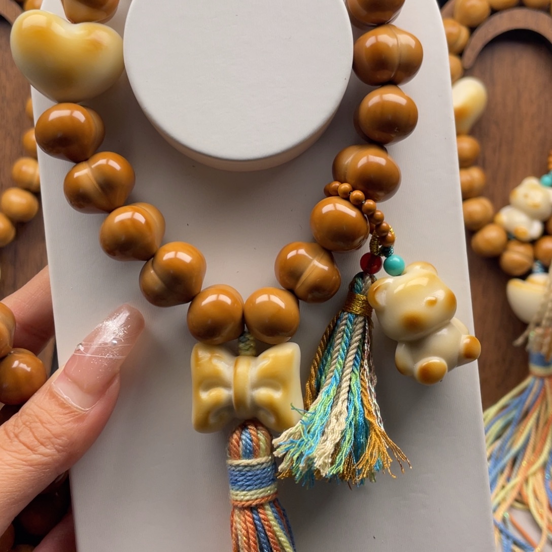 旅***记吊坠猴头核桃全品无暇毕业级爱心屁桃16.5尺寸手工款