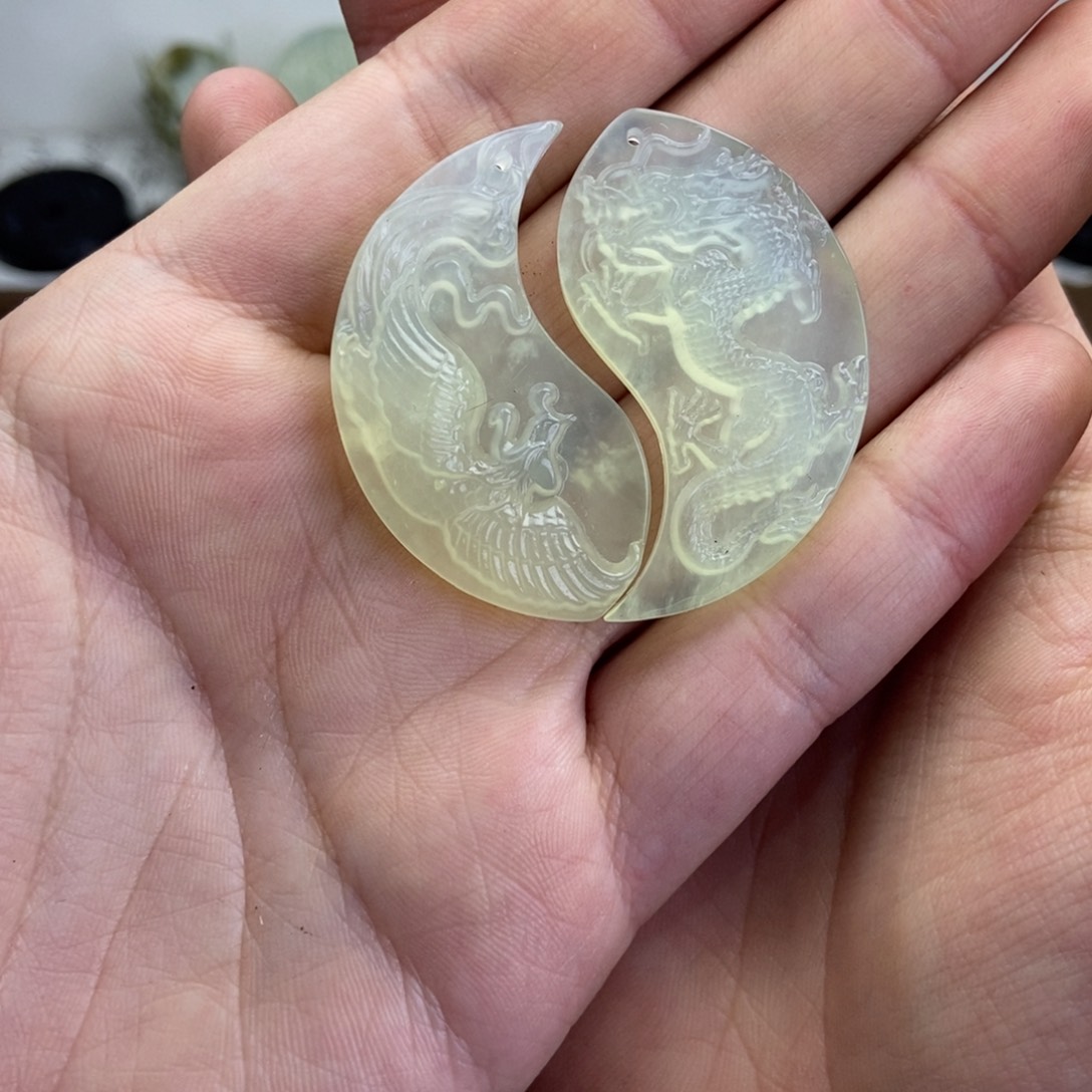 蛇纹石玉颈饰未镶嵌夏*.