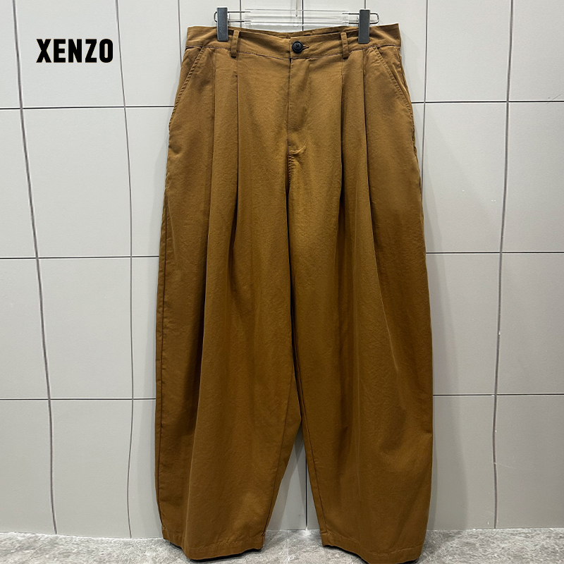 【XENZO】2025秋季新款阔腿弯刀裤25QDS17
