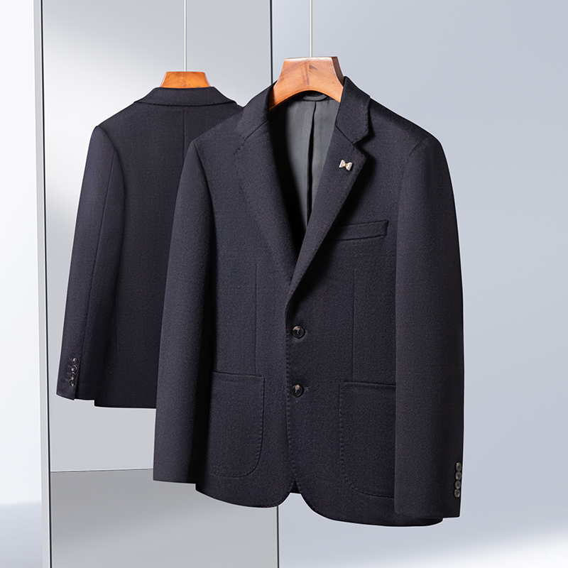 男士100%绵羊毛正装商务休闲西服上衣休闲西装高级感单西外套