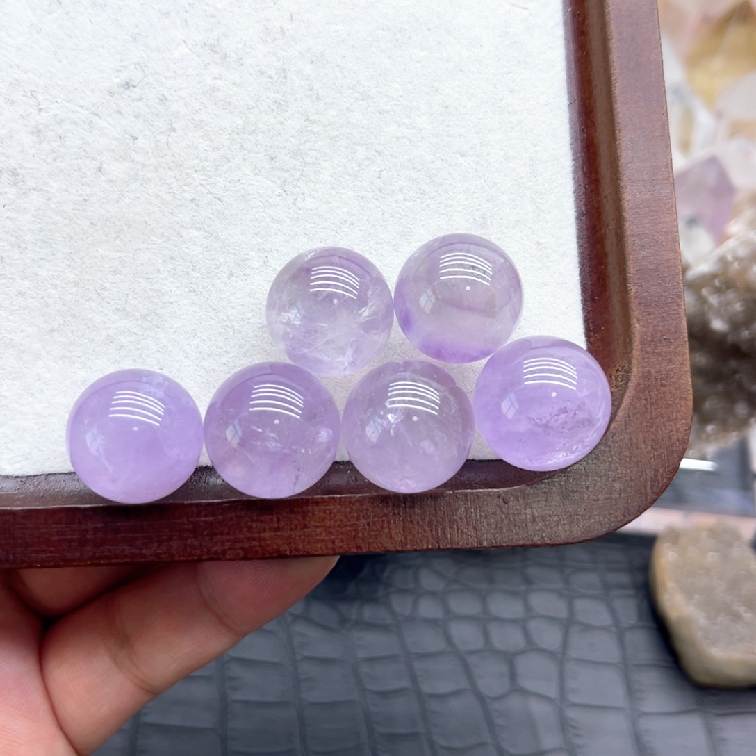 水晶珠宝半成品未镶嵌8 玻利维亚紫水晶球18mm
