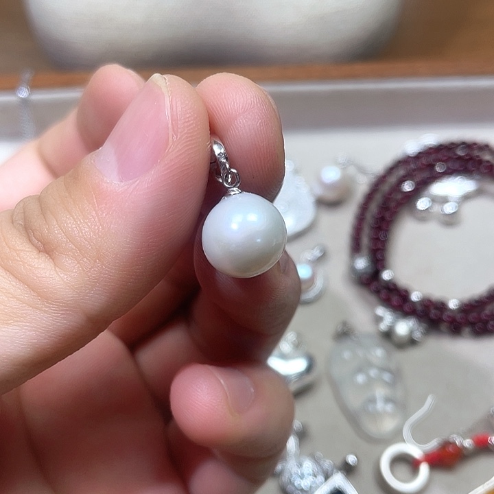 简***好坠链均925银珐琅珠珠万能扣