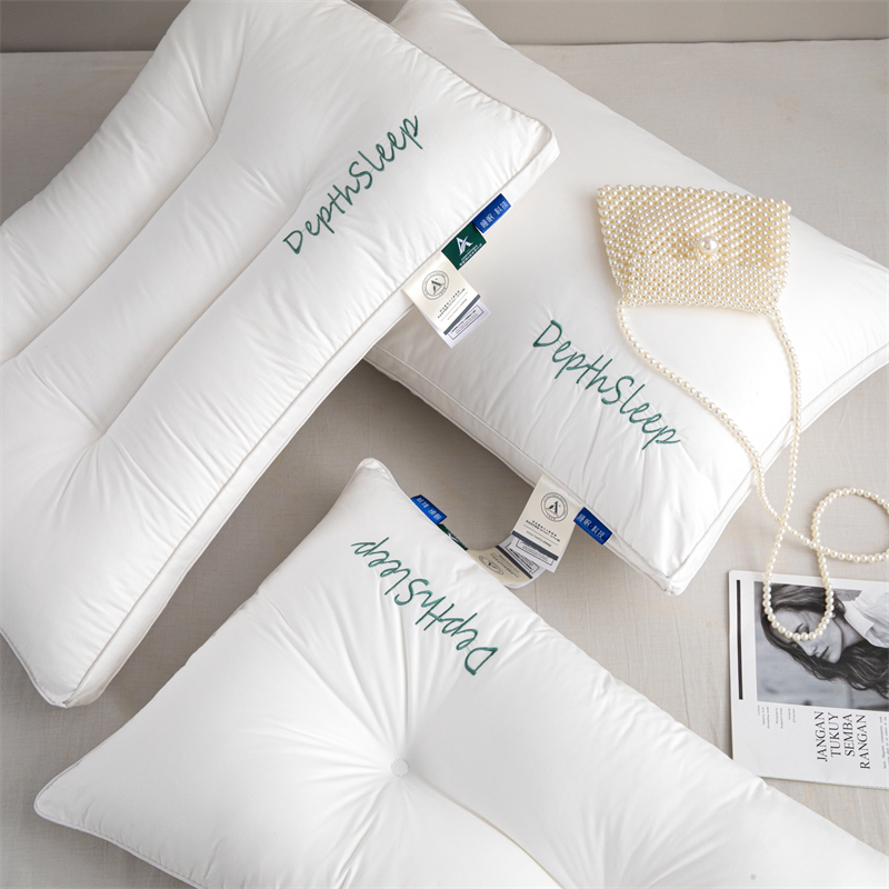 A类全棉纯棉枕头枕芯护颈枕助睡眠单人学生宿舍酒店枕一只装家用