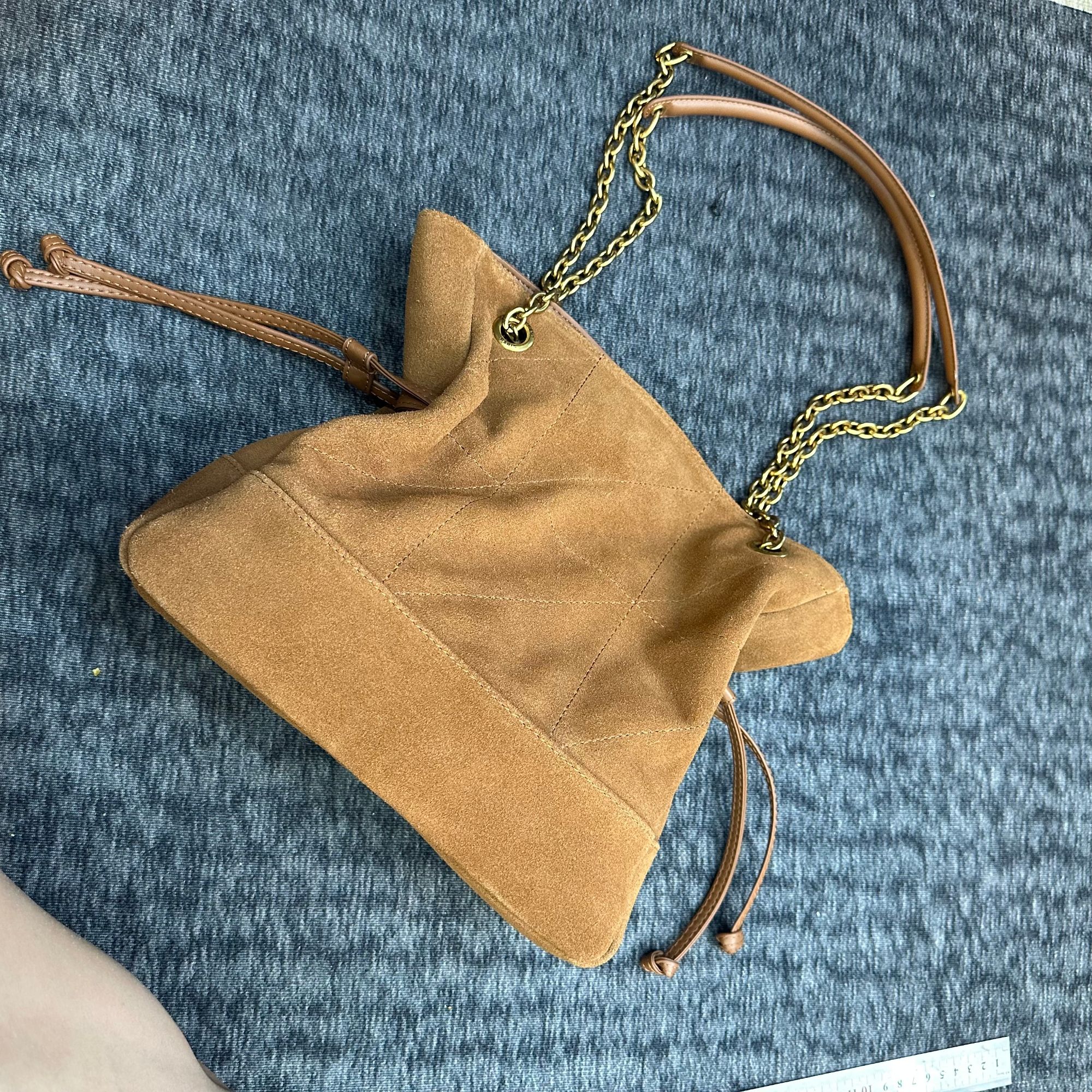 新款包杨家福袋麂皮小号