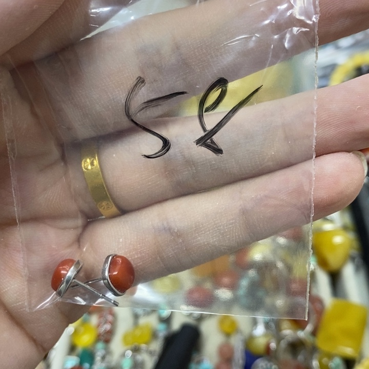 银S925镶嵌蜜蜡裸石多样性发货