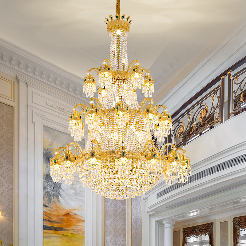 法式水晶吊灯现代轻奢欧式客厅灯餐厅卧室灯别墅复式楼2025年新款