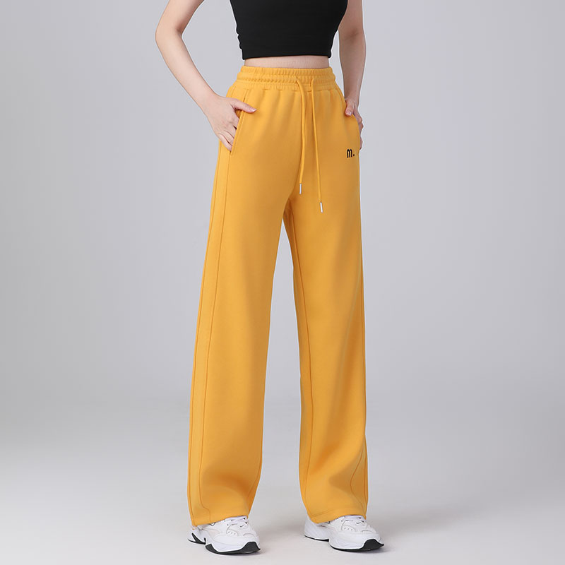 XVRV秋季双侧拼接线直筒两穿裤2025新款显瘦显高百搭裤子运动长裤