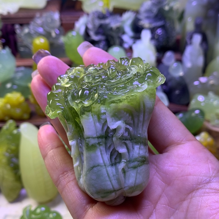 未镶嵌岫玉手把件