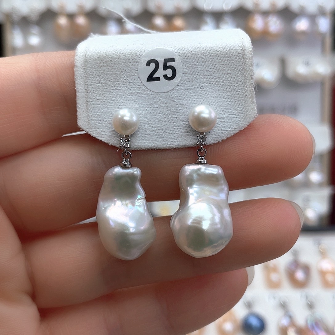 淡水珍珠颈饰银S925镶嵌