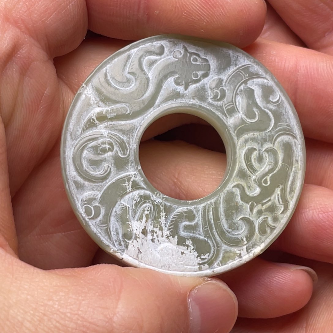 和田玉如图未镶嵌退***色