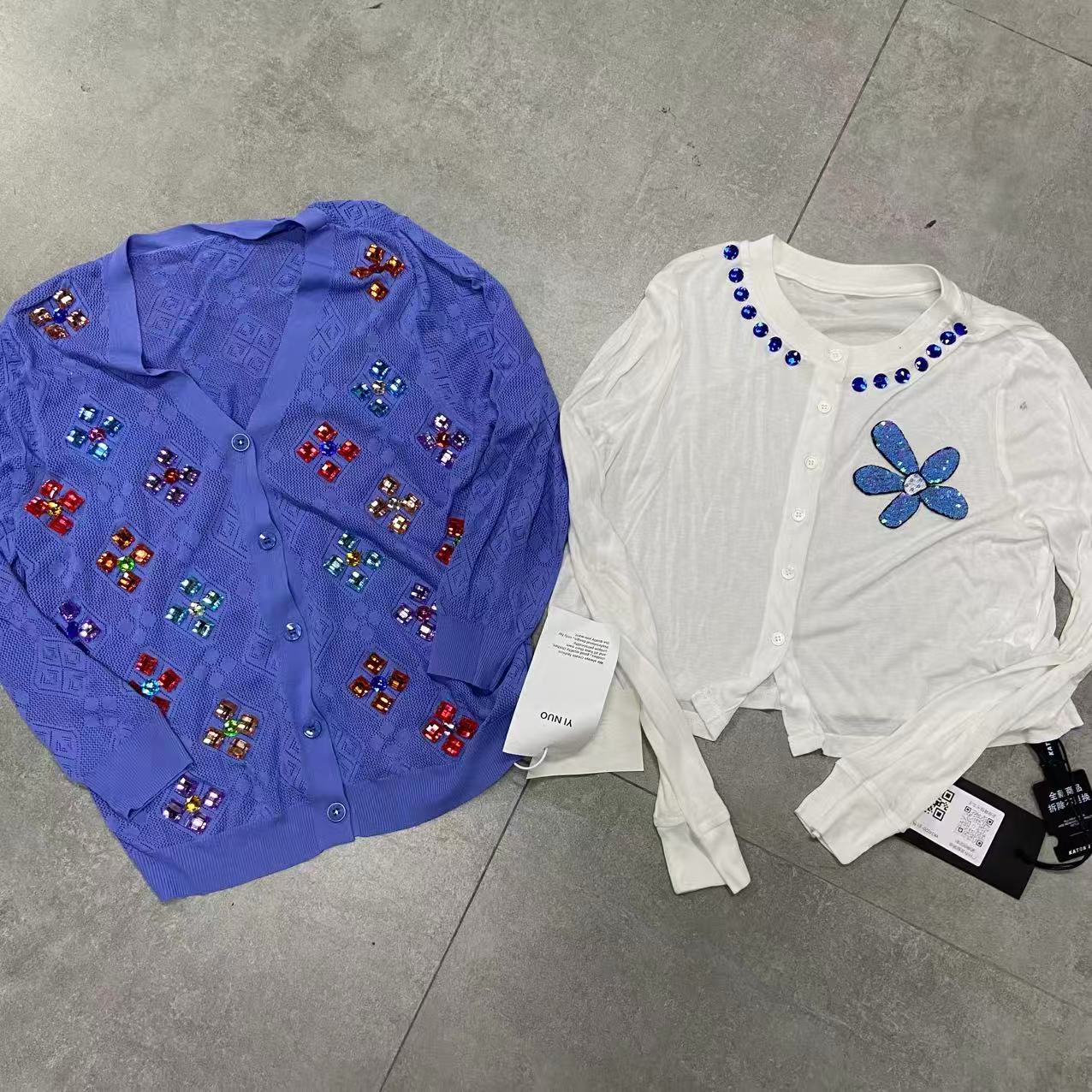 欧货潮牌重工新款百搭钉珠开衫防晒外套合集  DZ250273