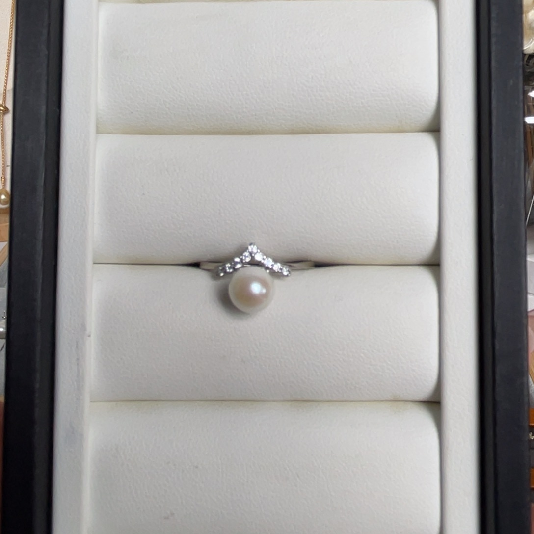 海水珍珠戒指银S925镶嵌