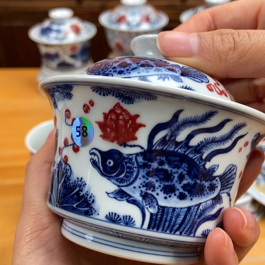 手绘现代茶具非古董