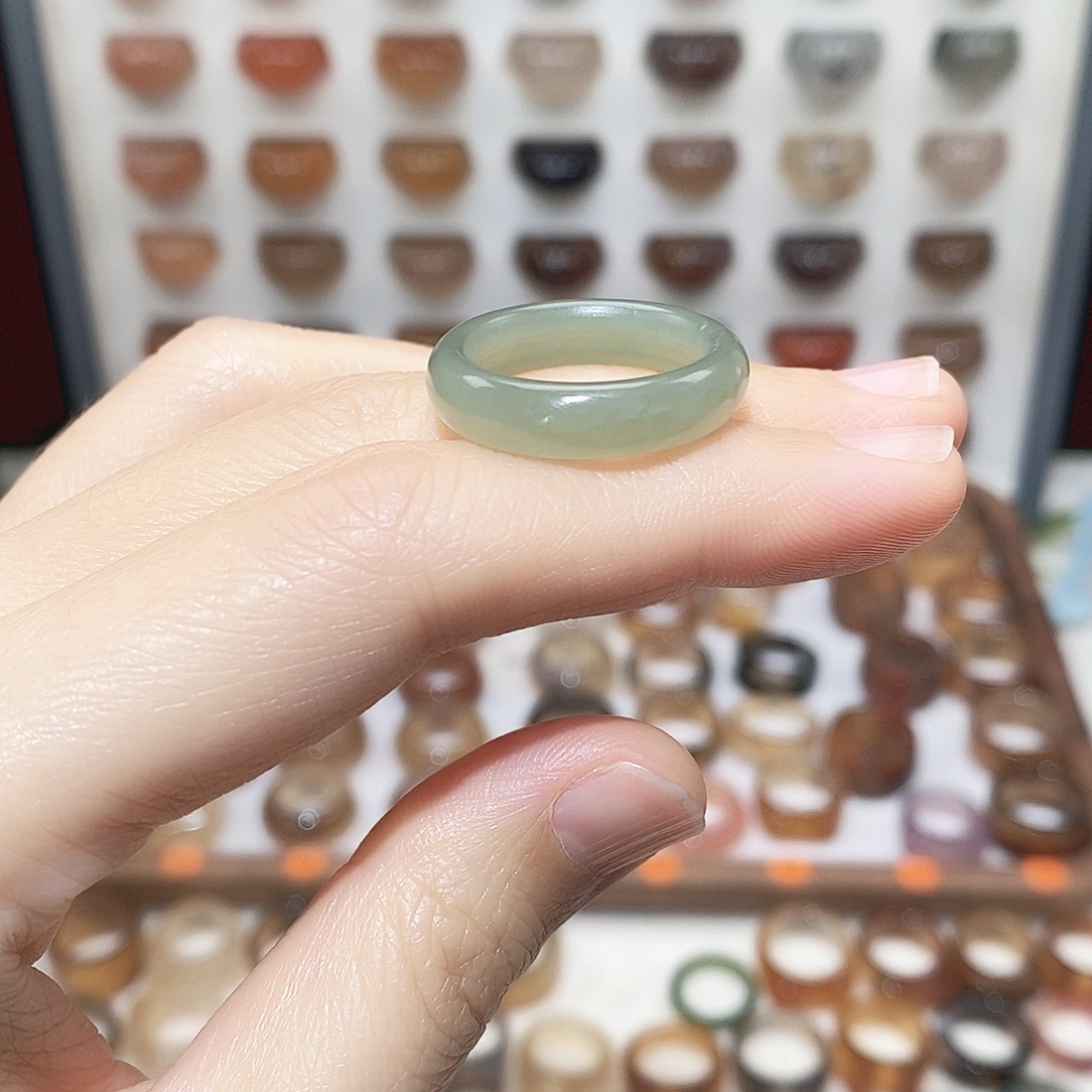 来***来玛瑙/玉髓未镶嵌戒指港17微瑕不退换