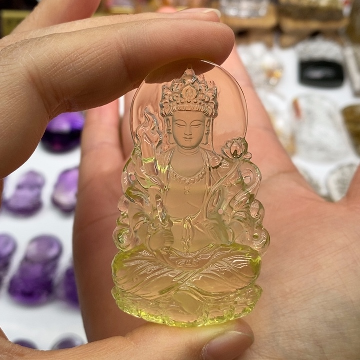 水晶颈饰未镶嵌?***悲定制