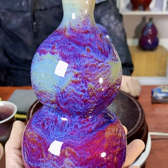 摆件尚峰钧窑作品葫芦瓶