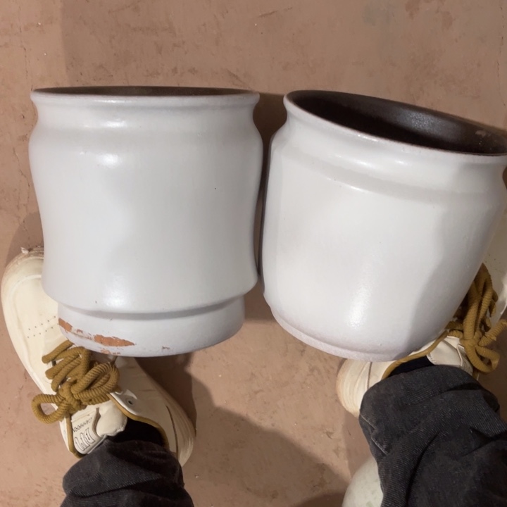 花盆紫砂口径20高度21两只瑕疵