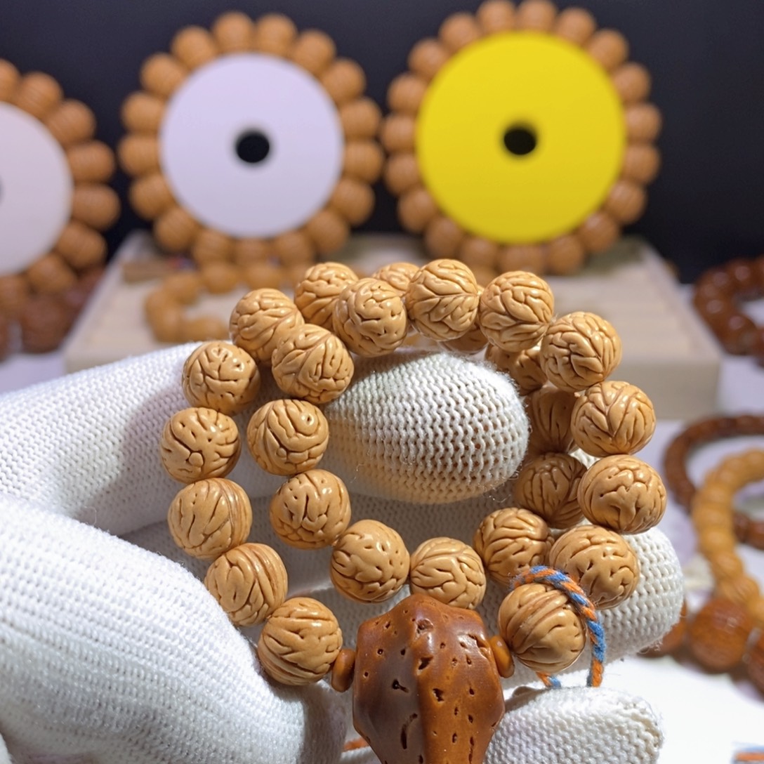 手串桃核精品大肠纹