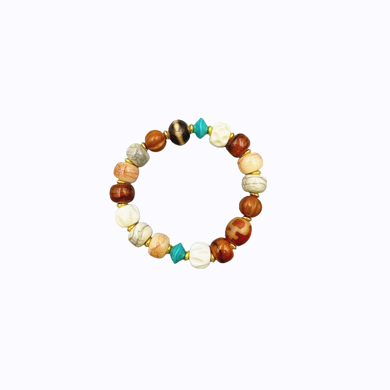 玉化驼骨多宝手串E08-82赠礼盒(多样性发其一)