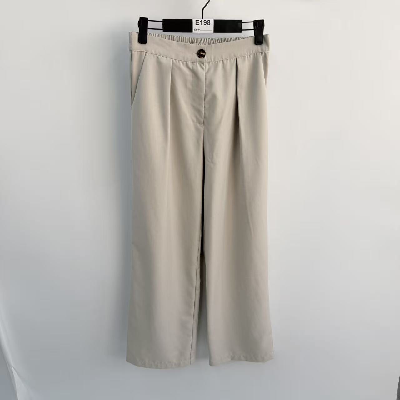 E198 纯羊毛休闲直筒裤纯色百搭