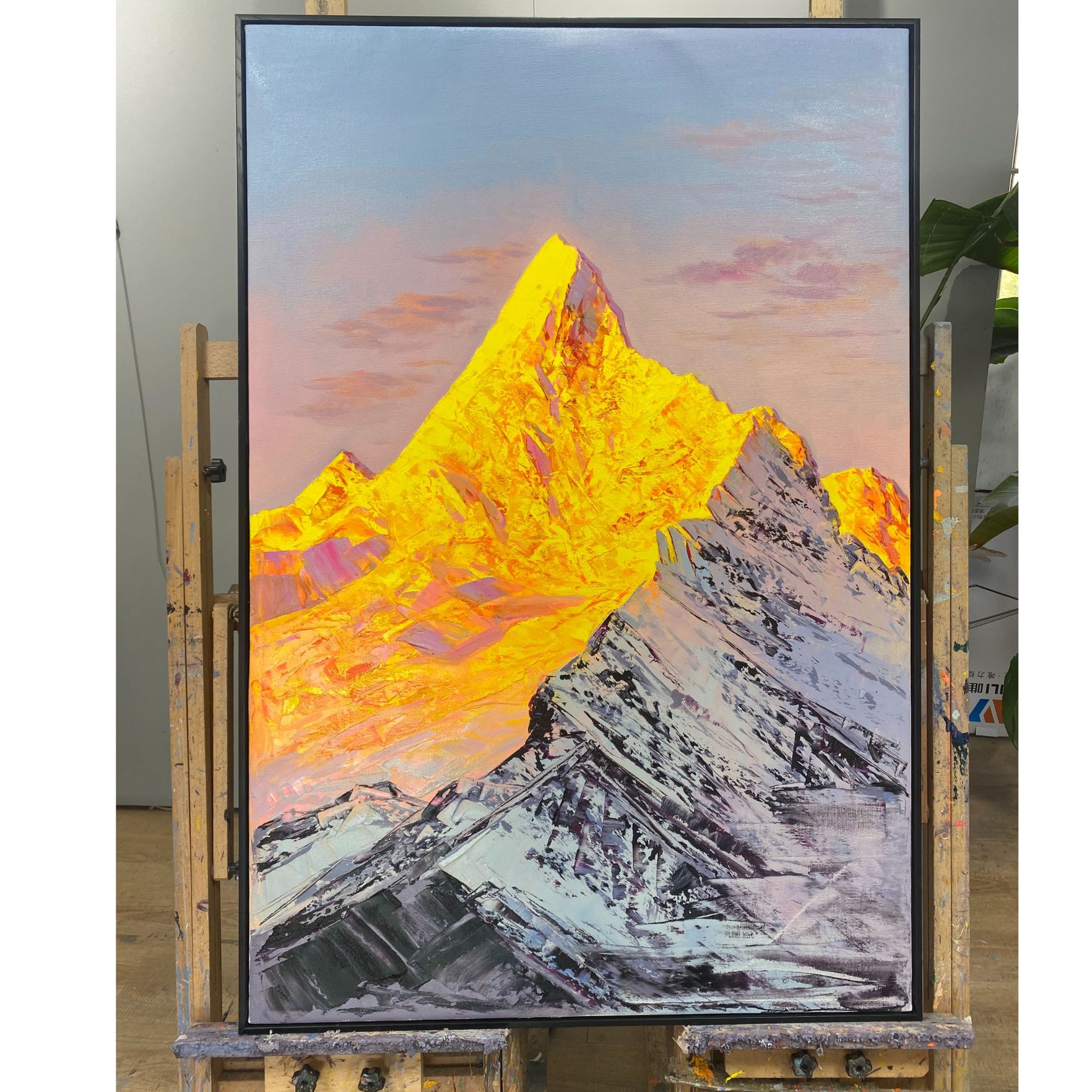 日照金山/油画/画芯80*120cm